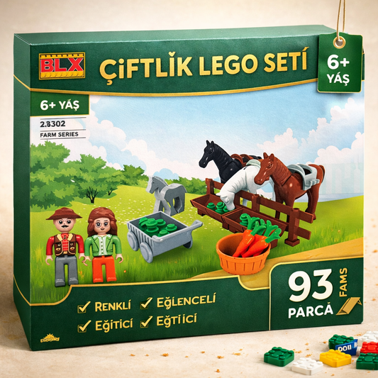 Mini Çiftlik Lego Seti – 93 Parça